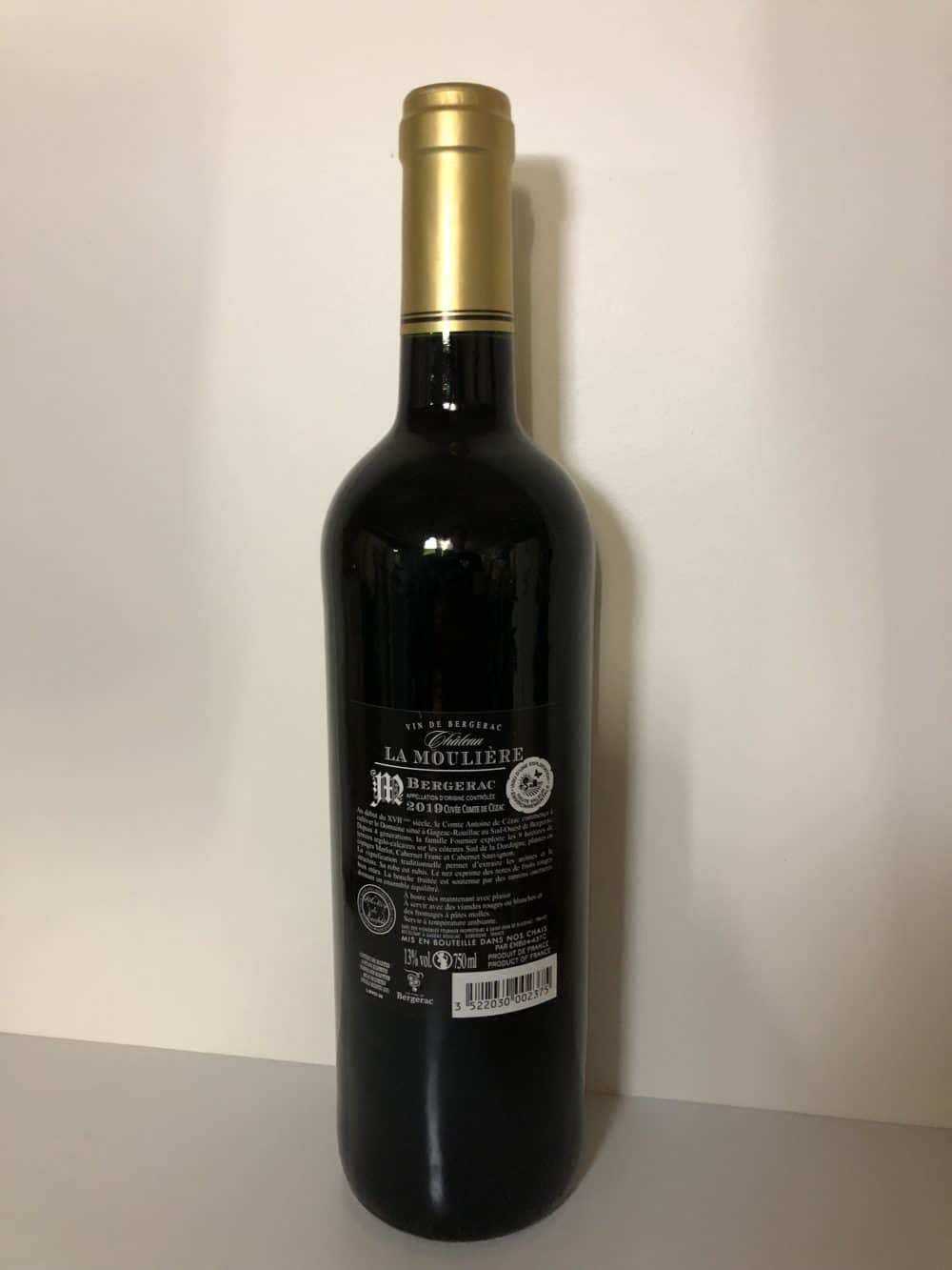 Bergerac Rouge 2019 Château La Moulière Black Label (3)